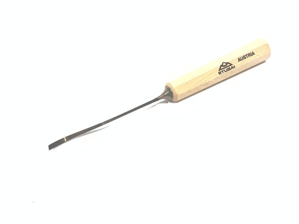 Chisel, Carving, Stubai 5223 Series, Short Bent Left Skew, Sweep 1
