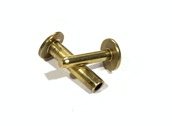 Rivet, Set, Spur & Sheath, Brass, 4mm core diameter, 10 sets