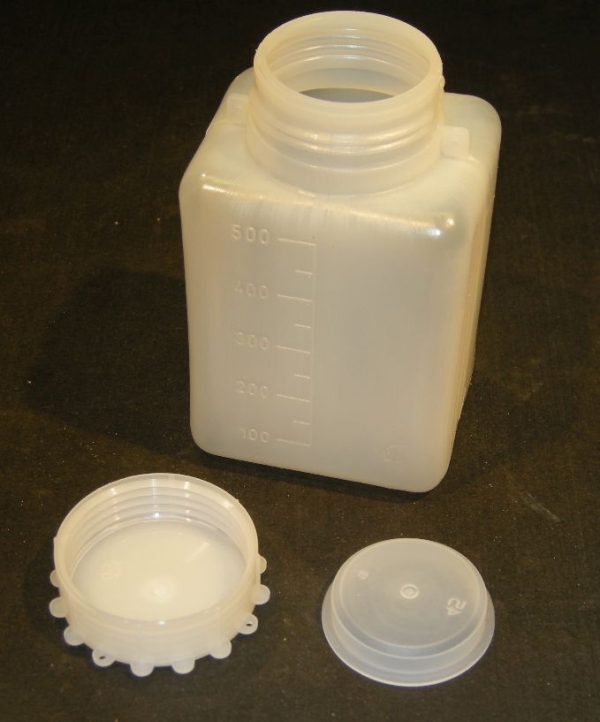 Bottle, Graduated, Wide Neck, Square, #609