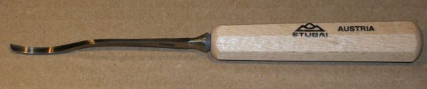 Chisel, Carving, Stubai 5222 Series, Short Bent Right Skew, Sweep 1