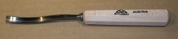 Chisel, Carving, Stubai 5246 Series, Long Bent 100 deg. V, Sweep 45