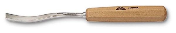 Chisel, Carving, Stubai 5542 Series, 60 deg V, Long Bent, Sweep 41