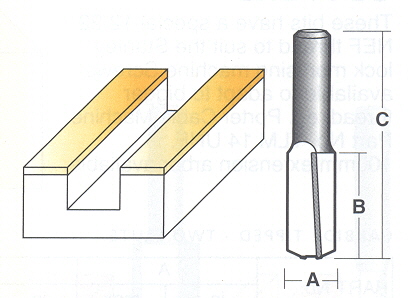 Bit, Router, TCT, Straight, with Down Shear