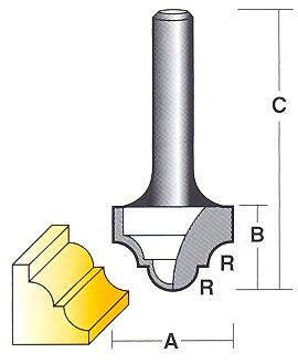 Bit, Router, Face Forming, TCT, Dual Flute, Classical Bit