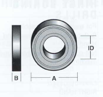 Bearing, Ball, Shielded, for Rebate Router Cutter — OD 25.4-  ID4.8- Thick 4.8-   #TBS 3
