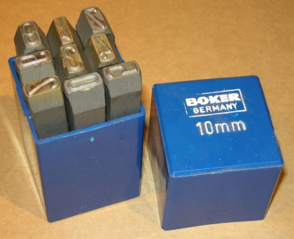 Punch, Set, Numbering, 9 piece